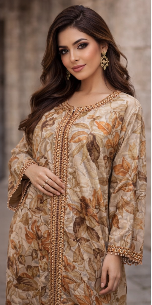 Kaftan d'occasion fleuri