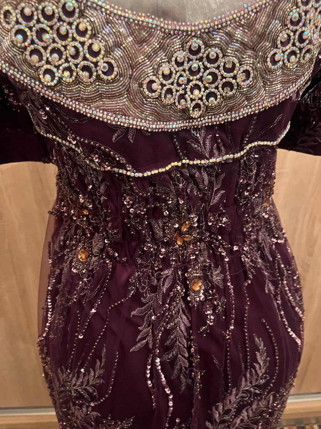 Blouza oranaise d'occasion tulle brodé