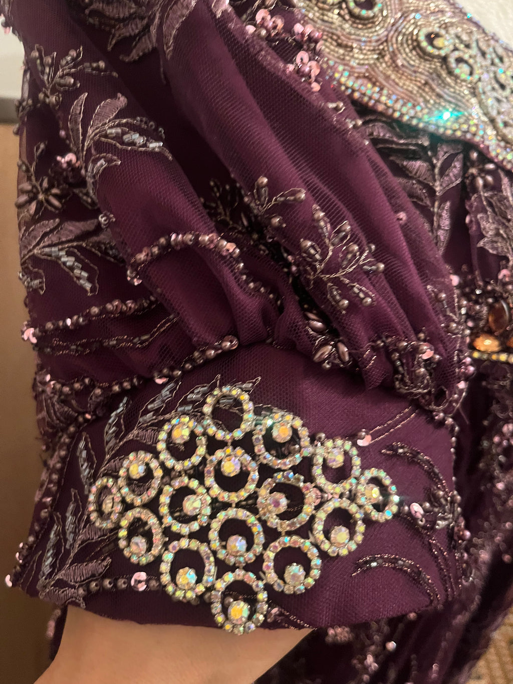 Blouza oranaise d'occasion tulle brodé