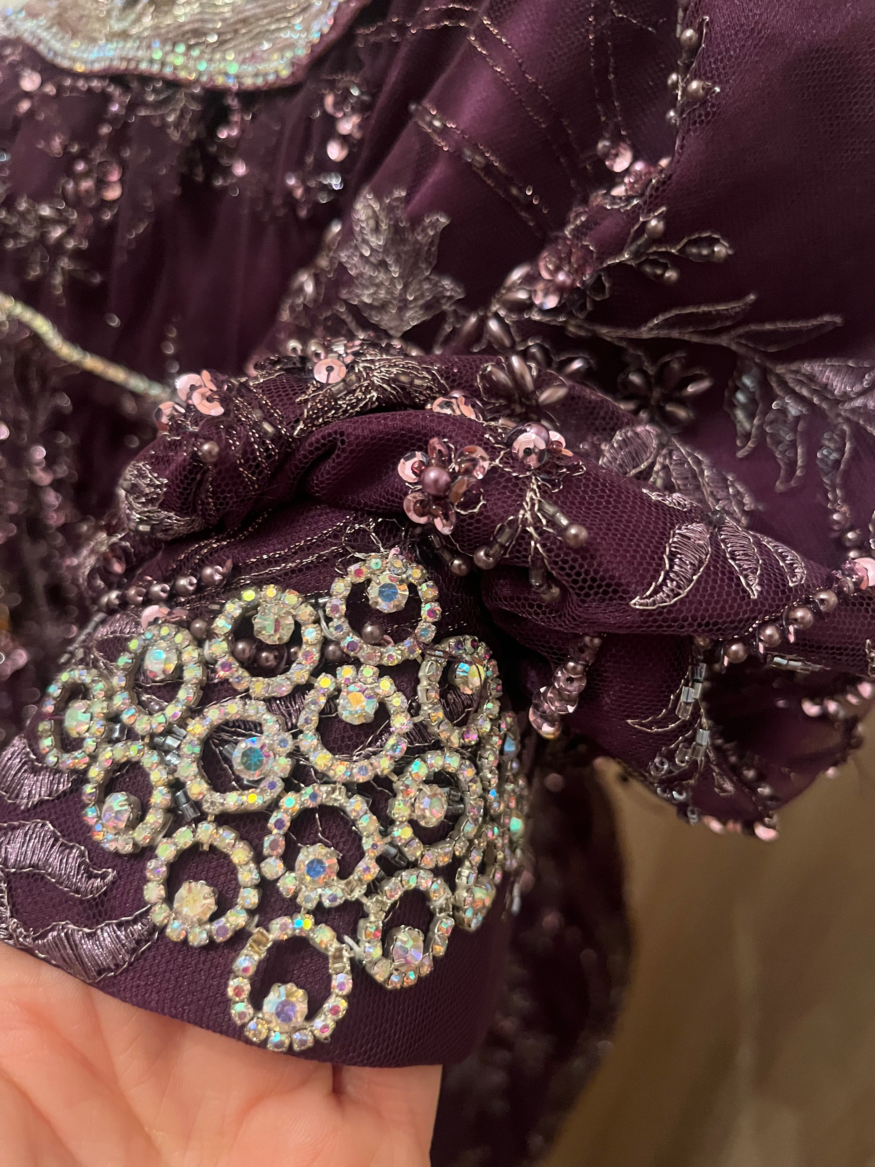 Blouza oranaise d'occasion tulle brodé