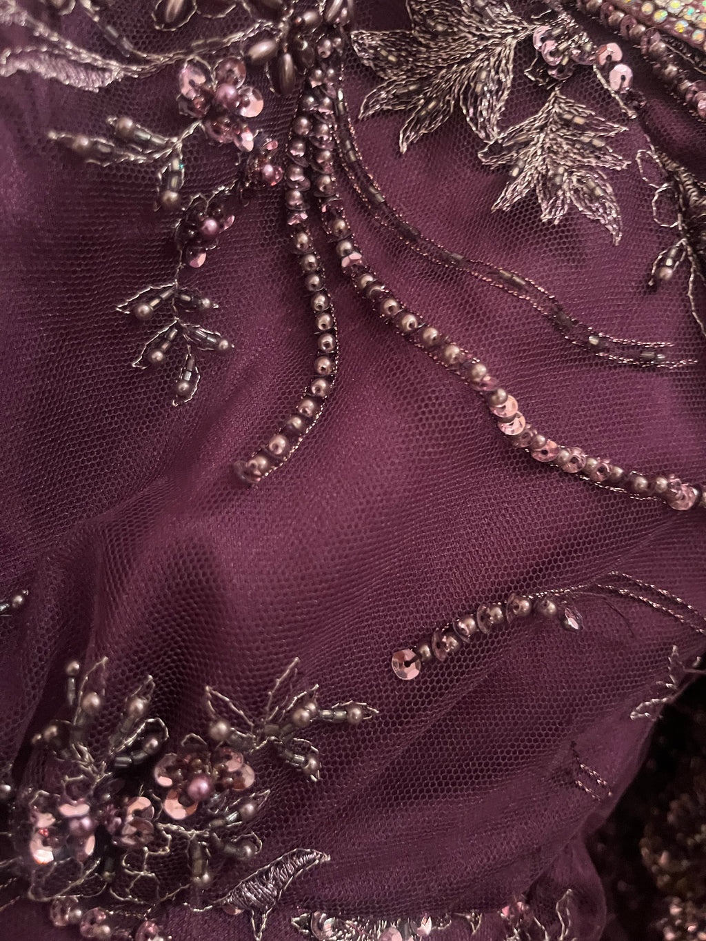 Blouza oranaise d'occasion tulle brodé