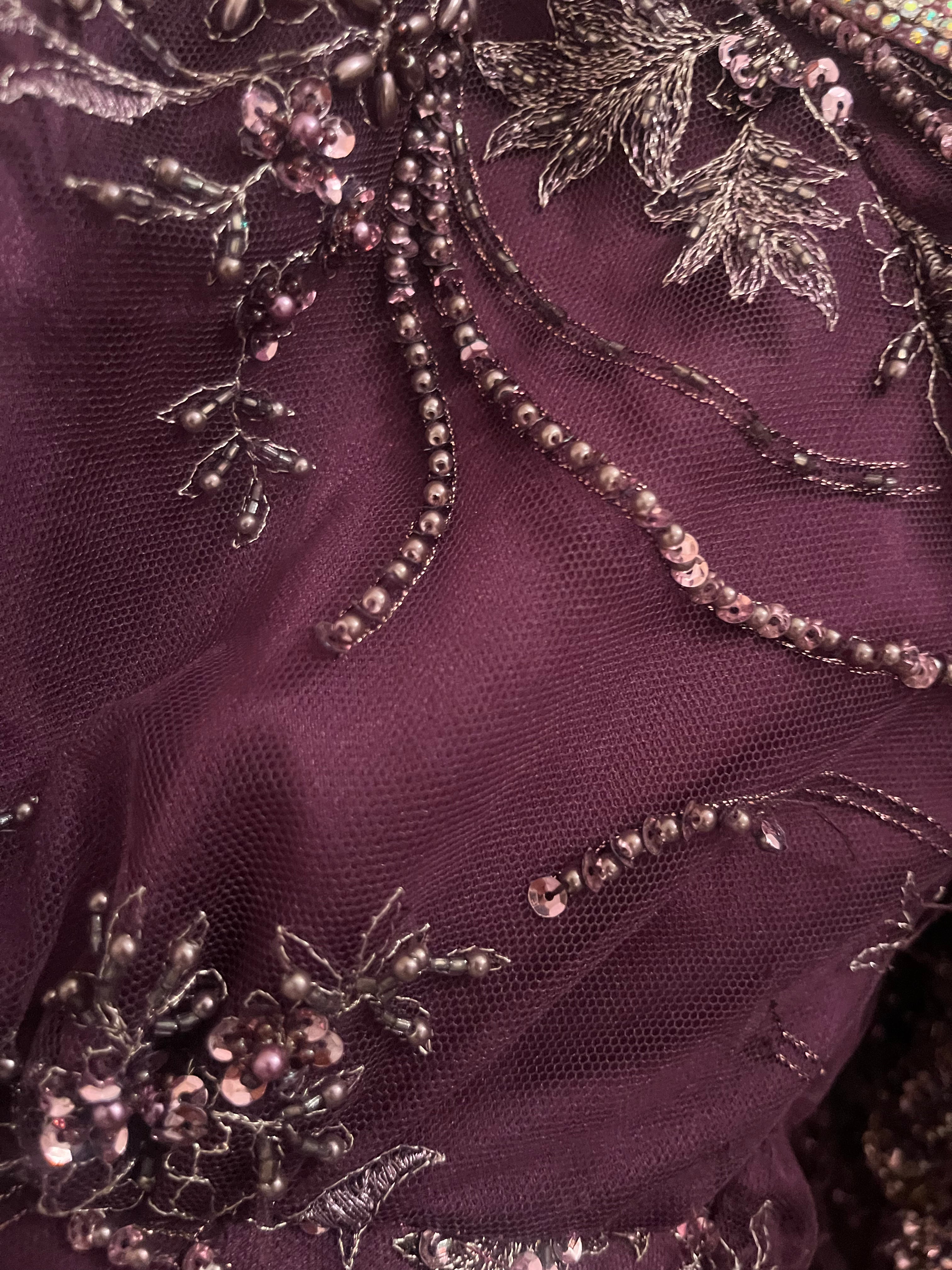 Blouza oranaise d'occasion tulle brodé