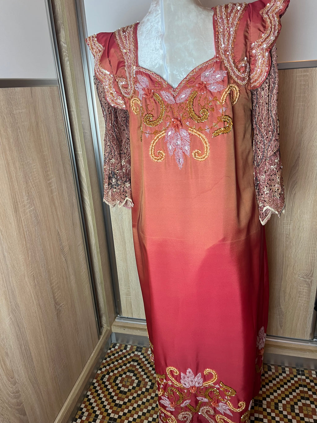 Gandoura saumon d'occasion