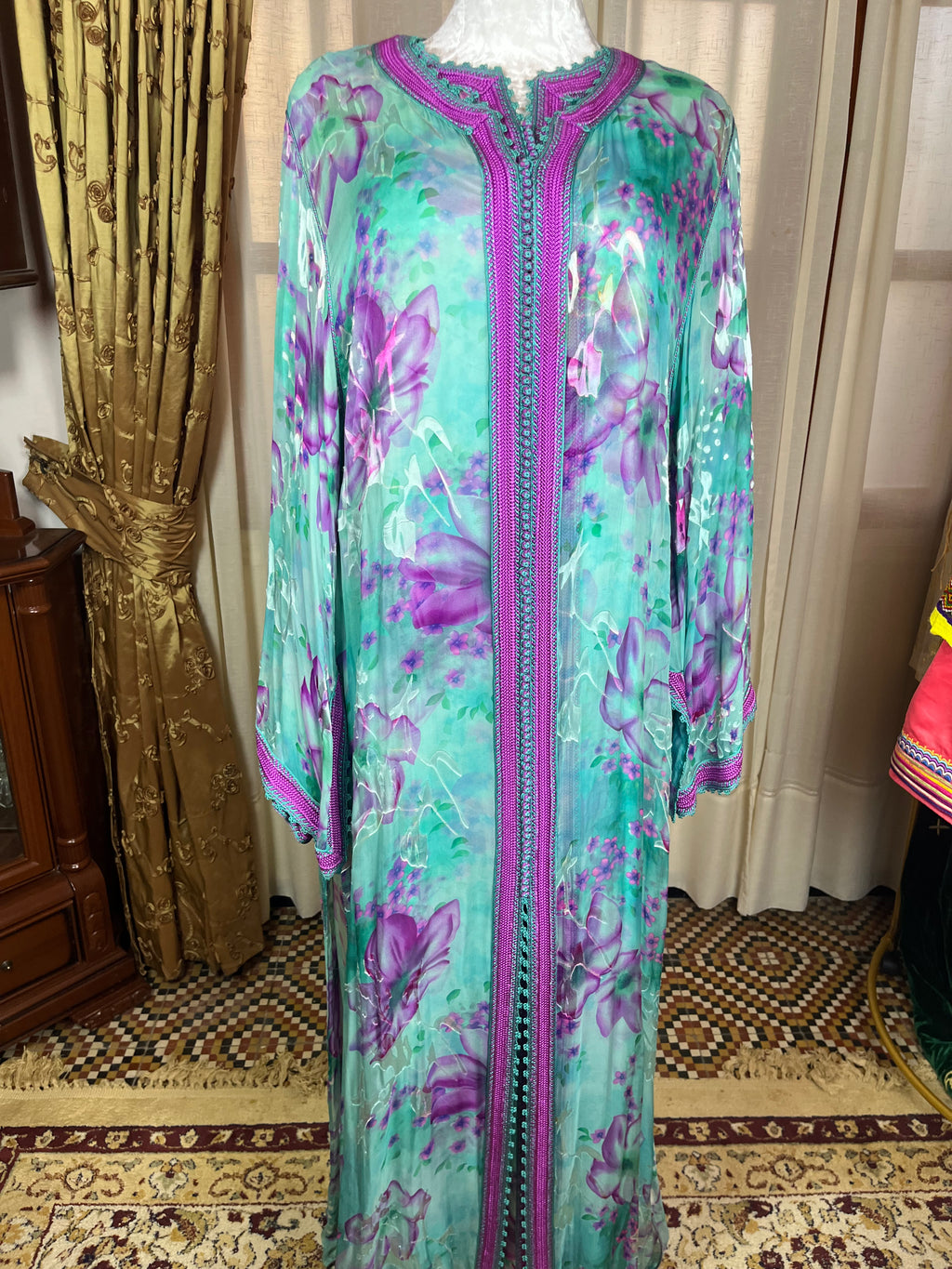 Kaftan d'occasion mousseline de soie