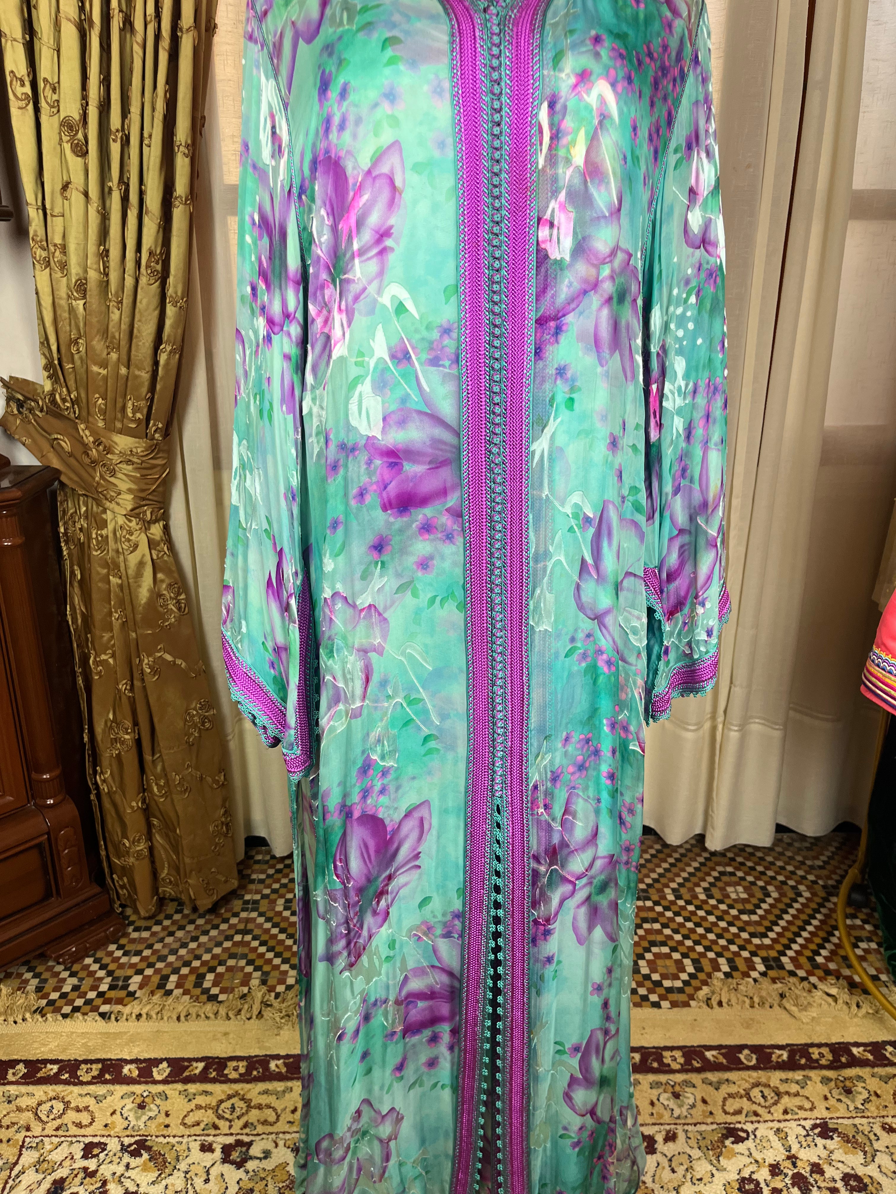 Kaftan d'occasion mousseline de soie
