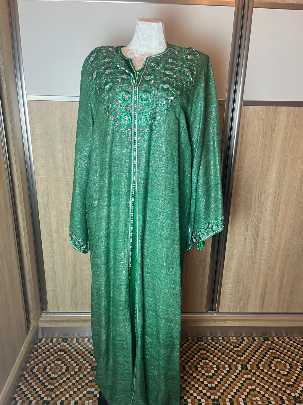 Kaftan vert émeraude d'occasion