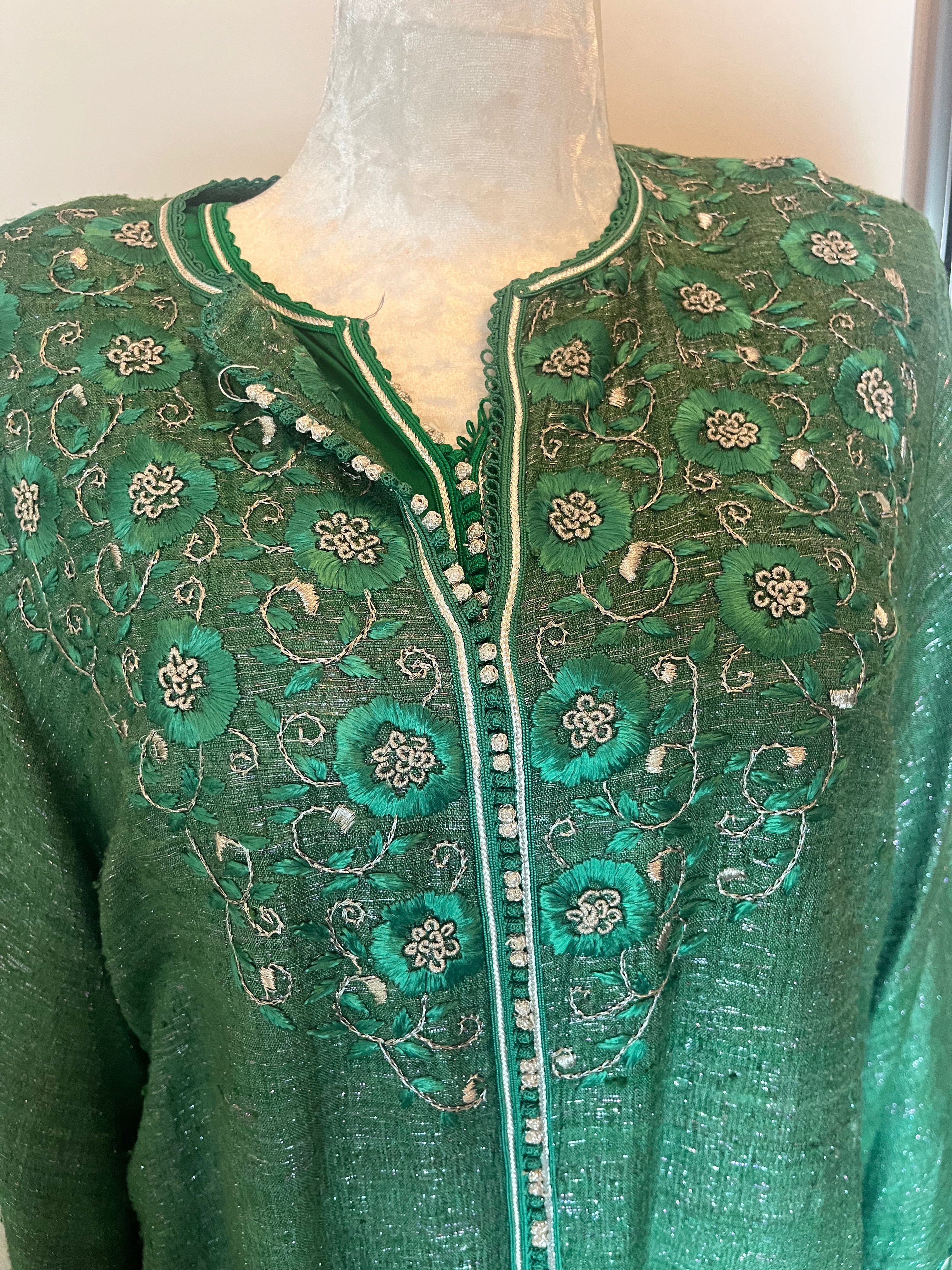 Kaftan vert émeraude d'occasion