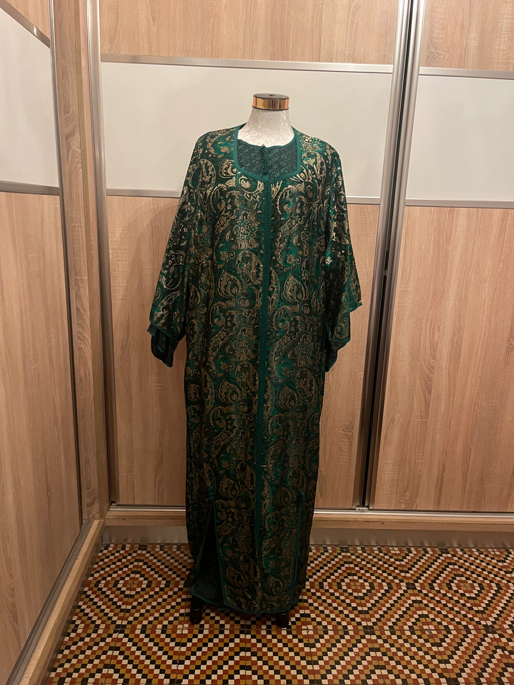 Kaftan d'occasion vert emeraude