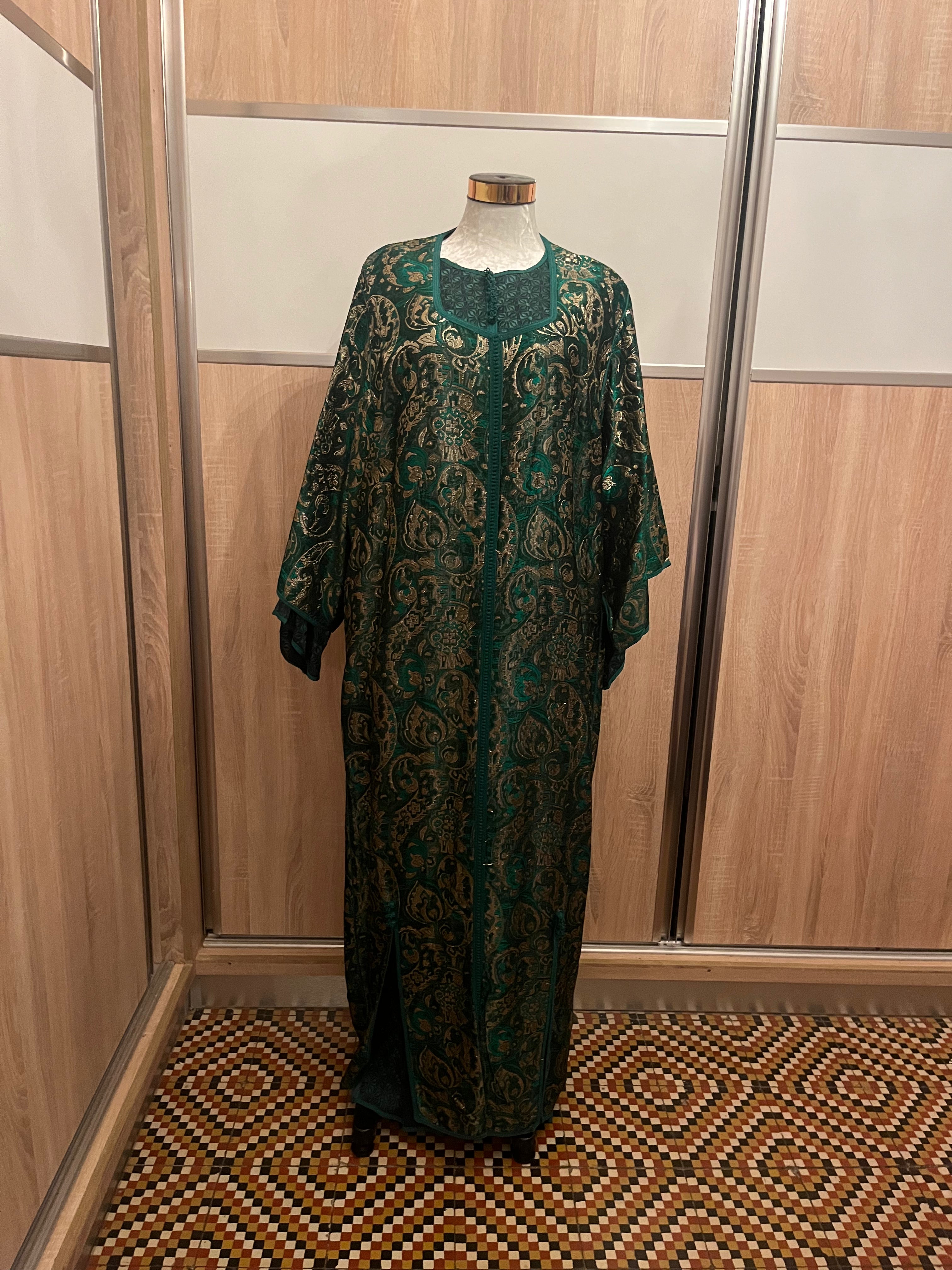 Kaftan d'occasion vert emeraude