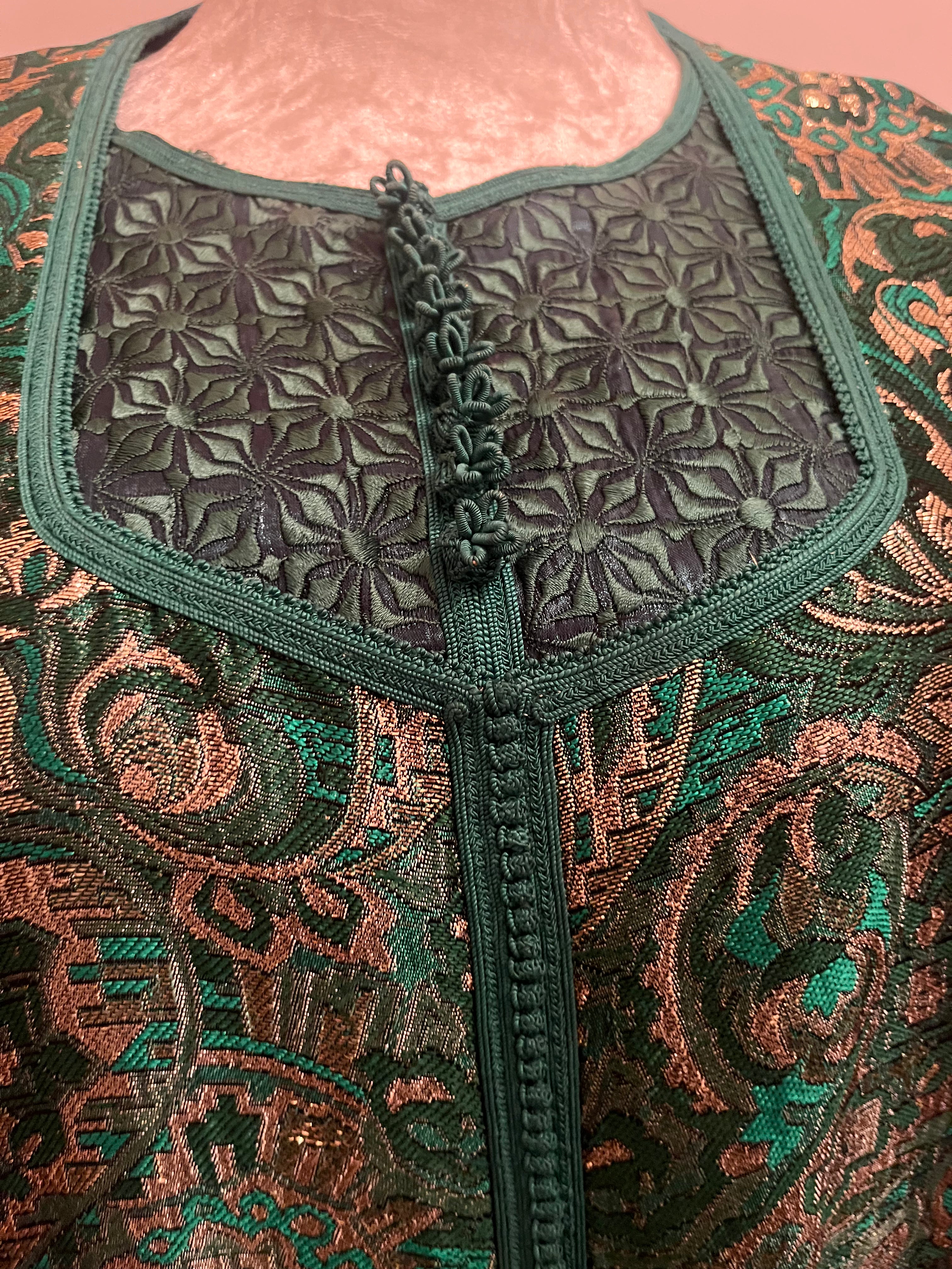 Kaftan d'occasion vert emeraude