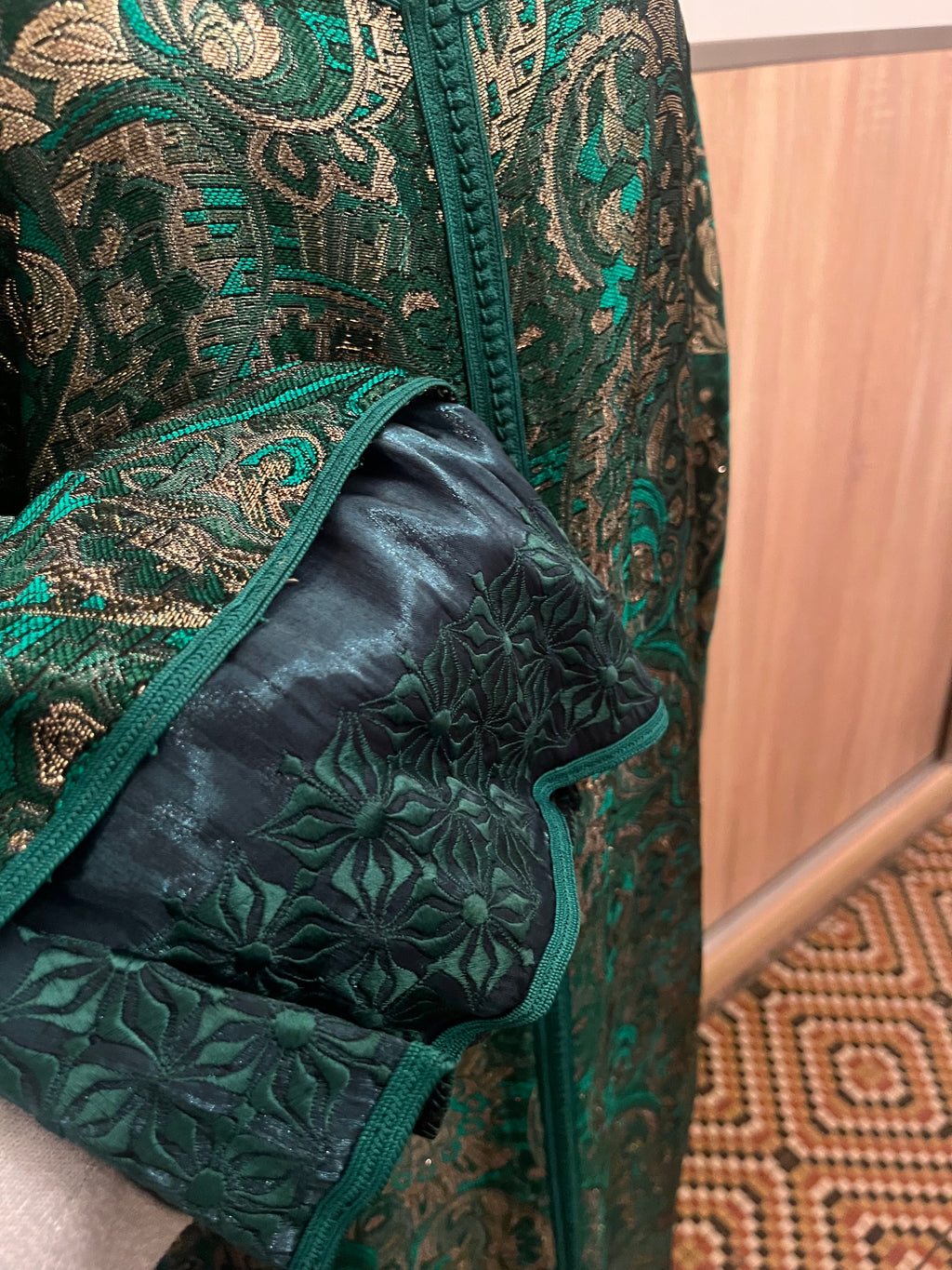 Kaftan d'occasion vert emeraude