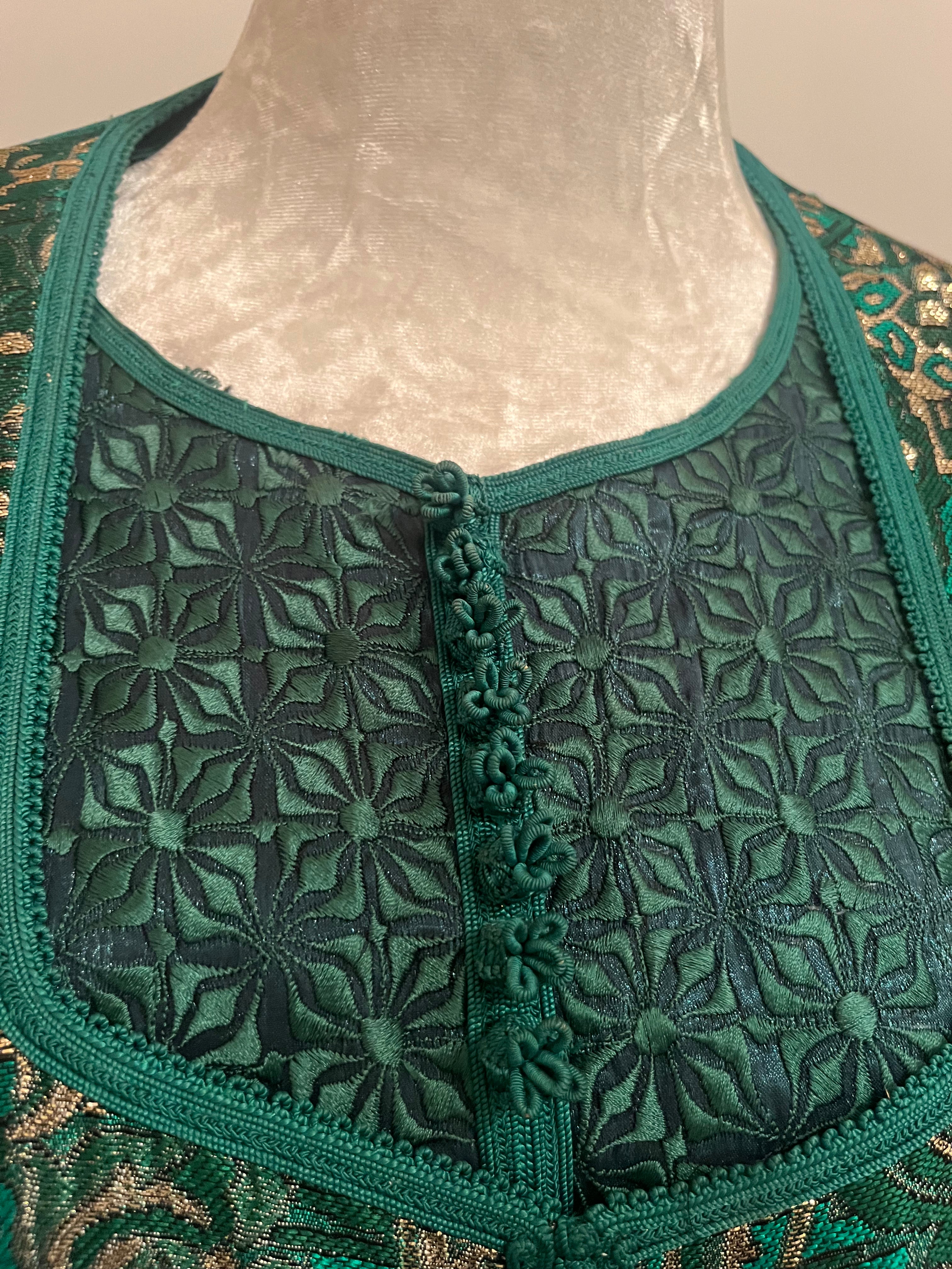 Kaftan d'occasion vert emeraude
