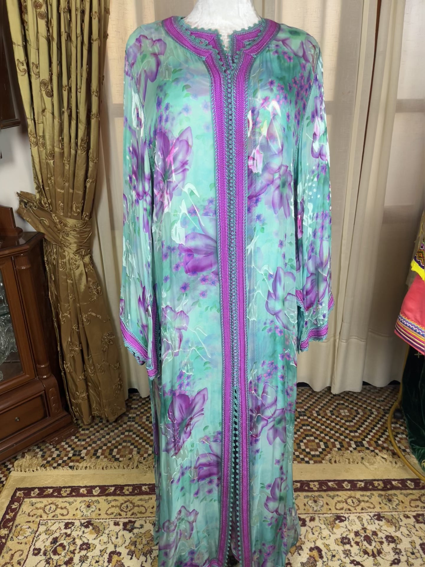 Kaftan d'occasion mousseline de soie