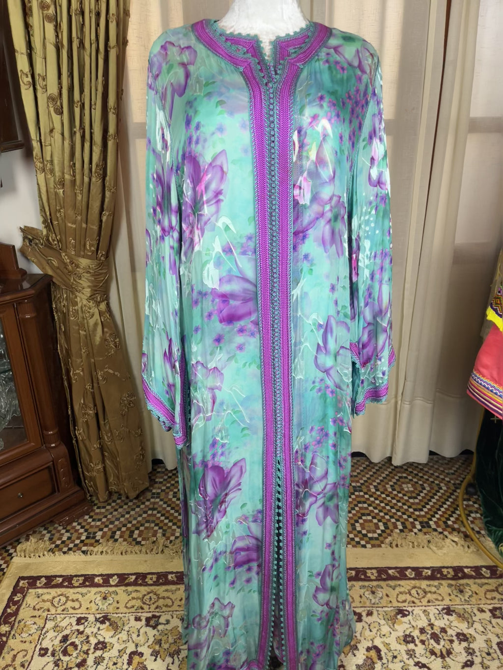 Kaftan d'occasion mousseline de soie
