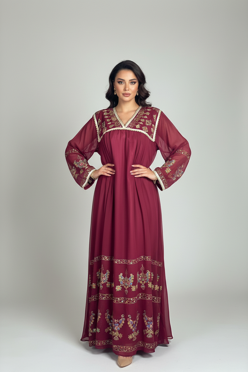 Robe Kabyle fuchsia - Mannequin